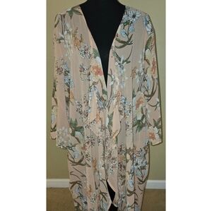 Fashion duster With Water Fall Design